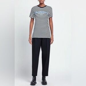Max Mara Weekend “Bonjour” Striped Graphic Tee M